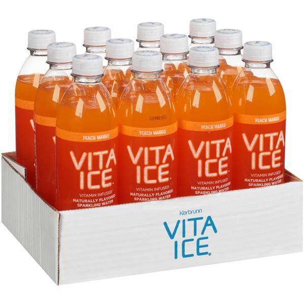 slide 1 of 1, Klarbrunn Vita Ice Peach Mango Sparkling Water 12Pk, 17 fl oz