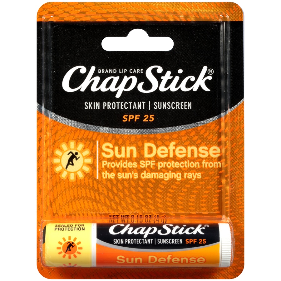 slide 1 of 7, ChapStick Lip Care, Sun Defense, SPF 25, 0.15 oz