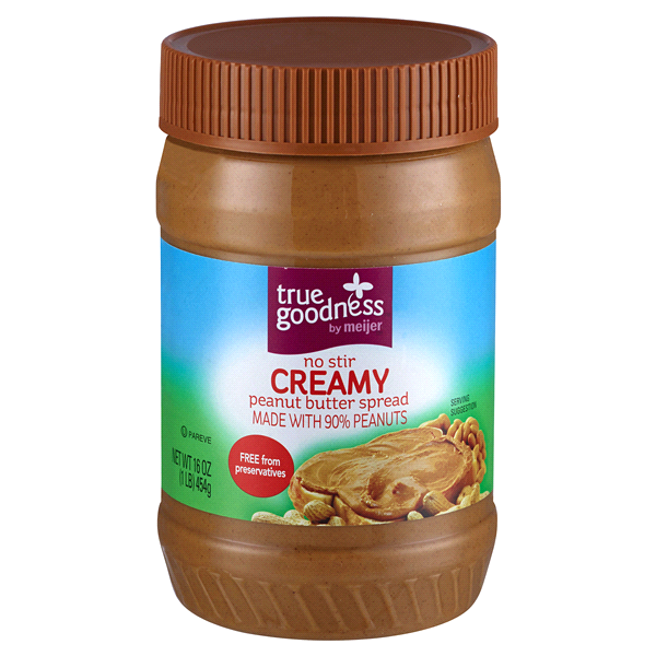 True Goodness No Stir Creamy Peanut Butter Spread 16 oz Shipt