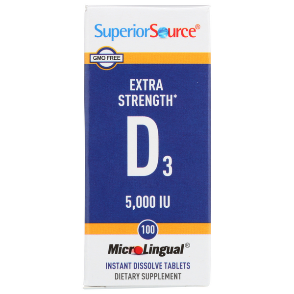 slide 1 of 1, Superior Source Vitamin D3 Tablets, 100 ct