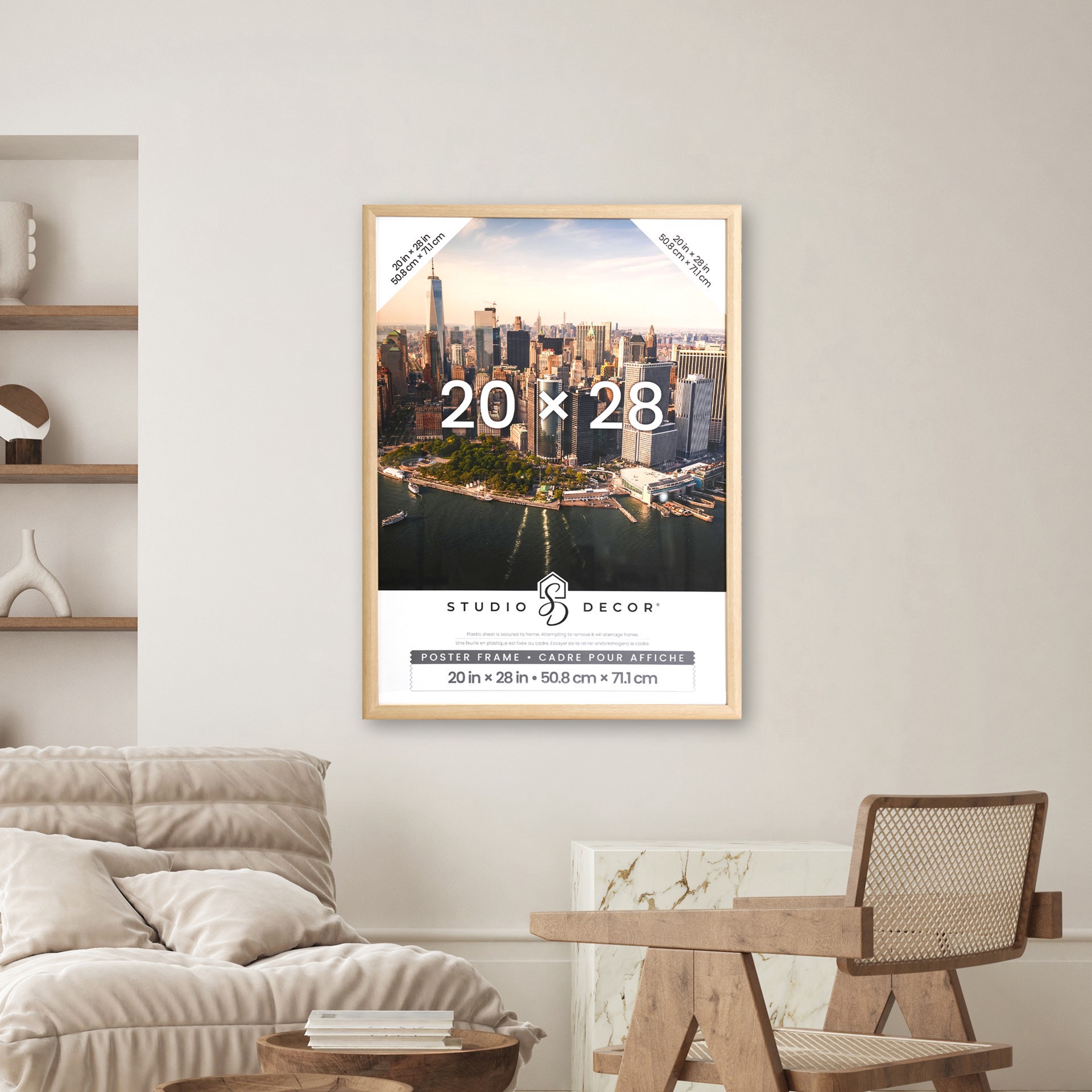 slide 4 of 5, Natural Poster Frame By Studio Decor, 20 in x 28 in