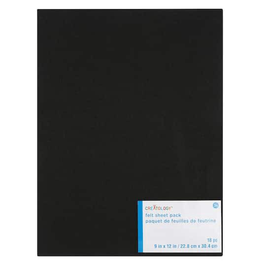 slide 1 of 2, 9" X 12" Black Felt Sheets, 18ct. By Creatology, 18 ct