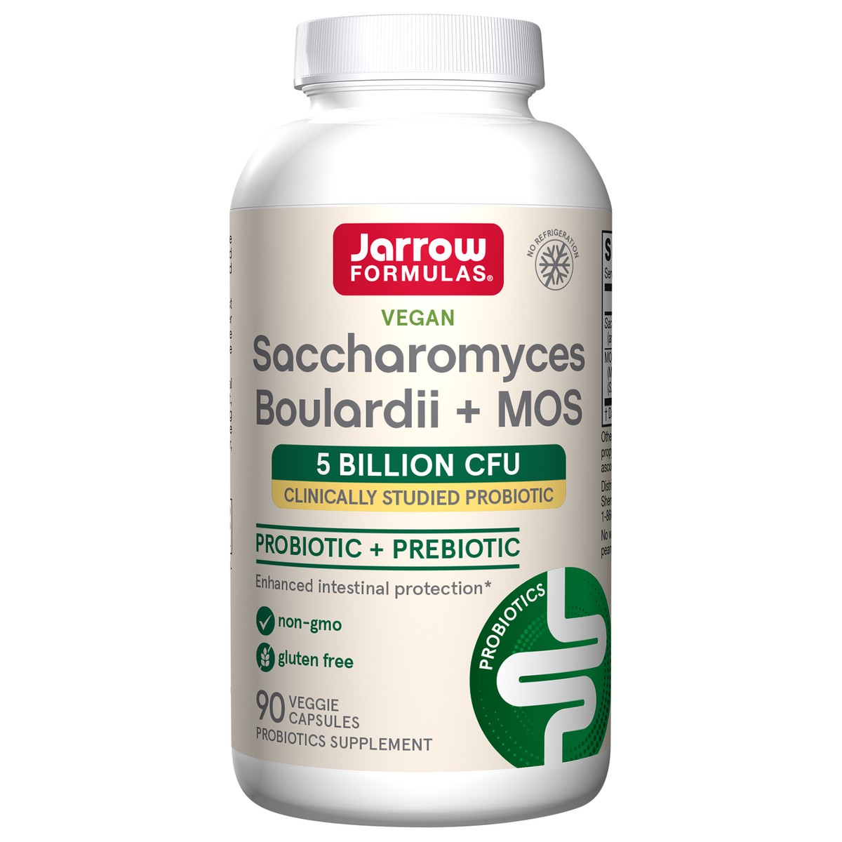 slide 1 of 4, Jarrow Formulas Saccharomyces Boulardii + MOS - 5 Billion CFU Per Serving - Probiotics + Prebiotic Supplement - Intestinal Tract Support - Up to 90 Servings (Delayed Release Veggie Caps) (PACKAGING MAY VARY), 90 ct