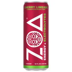 ZOA Zero Sugar Cherry Limeade Energy Drink 12 fl oz