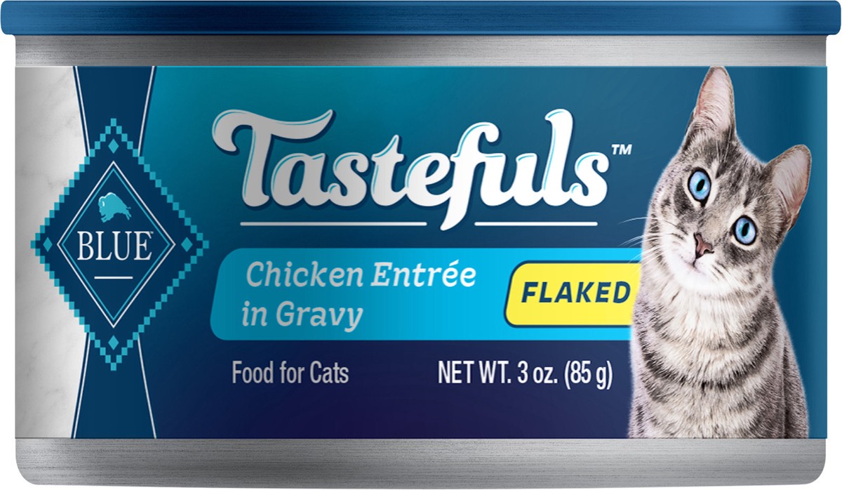 slide 2 of 2, Blue Buffalo Blue Tastefuls Flaked Chicken Entree in Gravy Food for Cats 3 oz, 3 oz