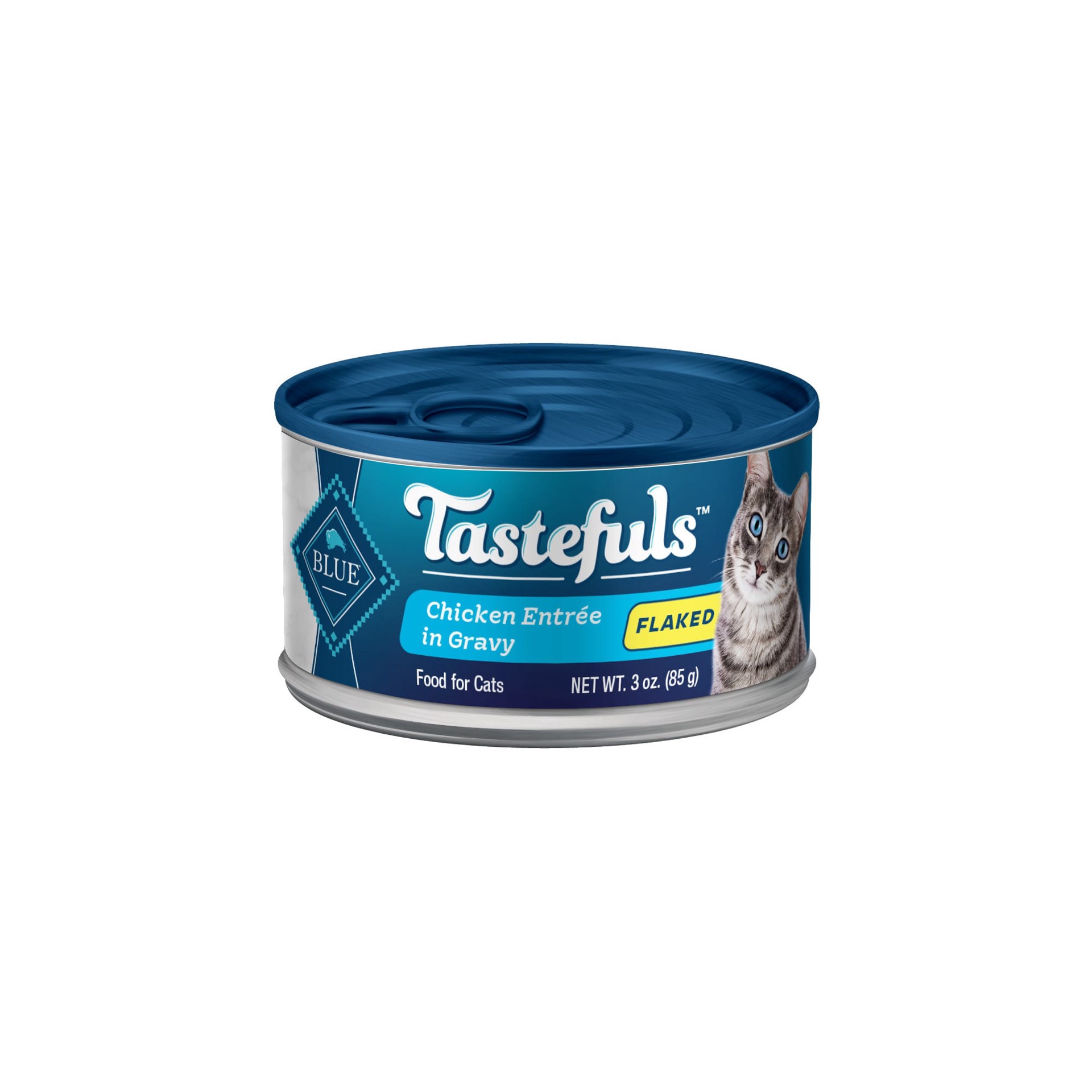 slide 1 of 2, Blue Buffalo Blue Tastefuls Flaked Chicken Entree in Gravy Food for Cats 3 oz, 3 oz