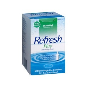 slide 1 of 1, Refresh Plus Lubricant Eye Drops Single-Use Containers, 50 ct