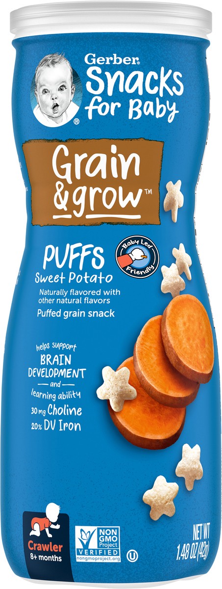 slide 6 of 9, Gerber Puffs Sweet Potato, 1.48 oz