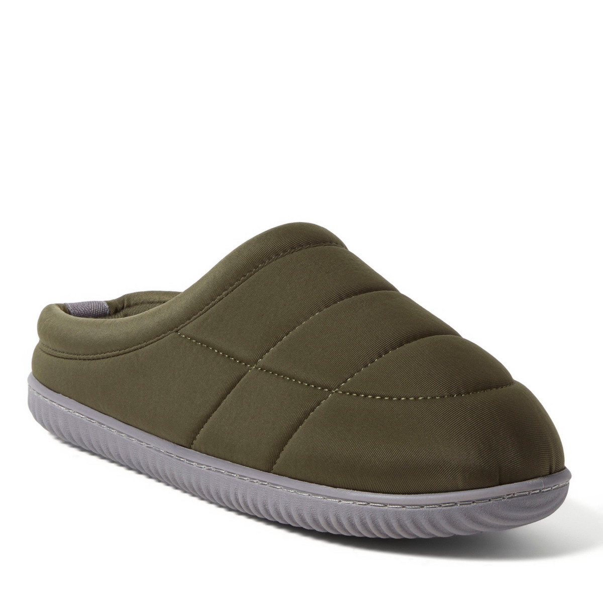 slide 1 of 21, Dearfoams Arlo Spandex Clog Slippers, Olive, Size X-Large, XL