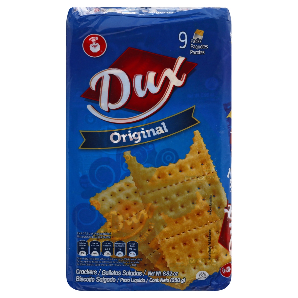 slide 1 of 1, Dux Original Crackers, 8.82 oz