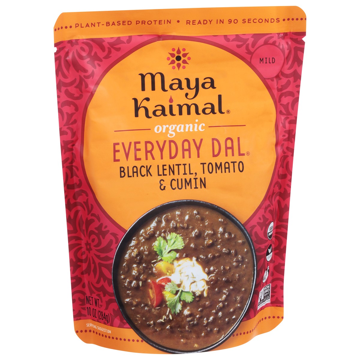 slide 9 of 9, Maya Kaimal Mild Organic Black Lentil, Tomato & Cumin Everyday Dal 10 oz, 10 oz