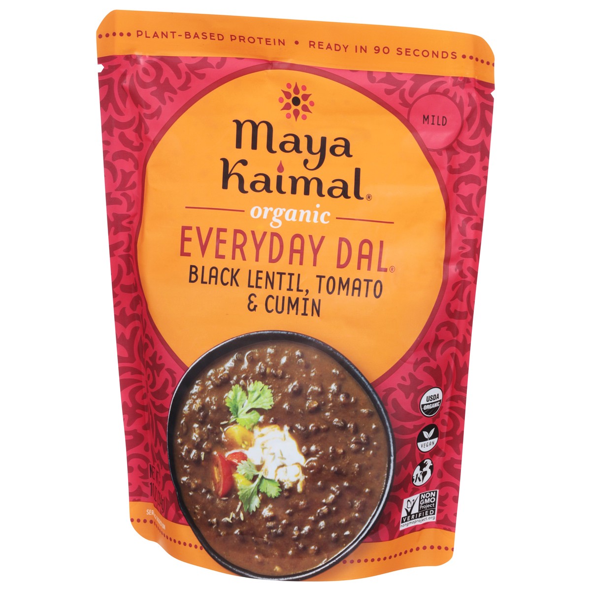 slide 7 of 9, Maya Kaimal Mild Organic Black Lentil, Tomato & Cumin Everyday Dal 10 oz, 10 oz