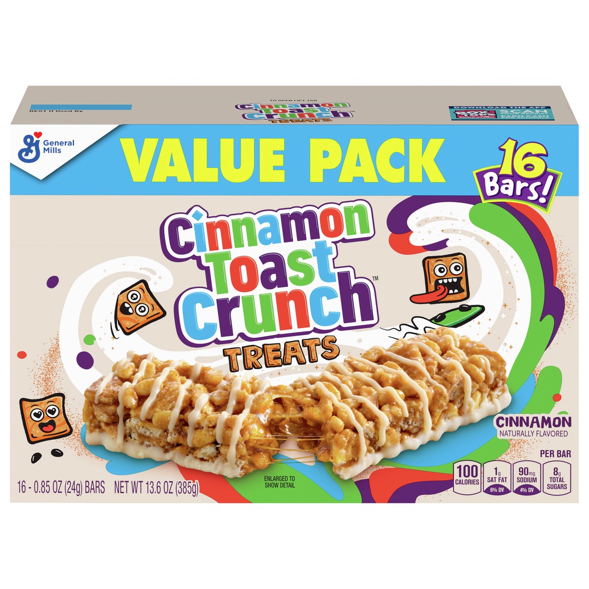 slide 1 of 1, Cinnamon Toast Crunch Breakfast Cereal Treat Bars, Snack Bars, 16 ct, 16 ct