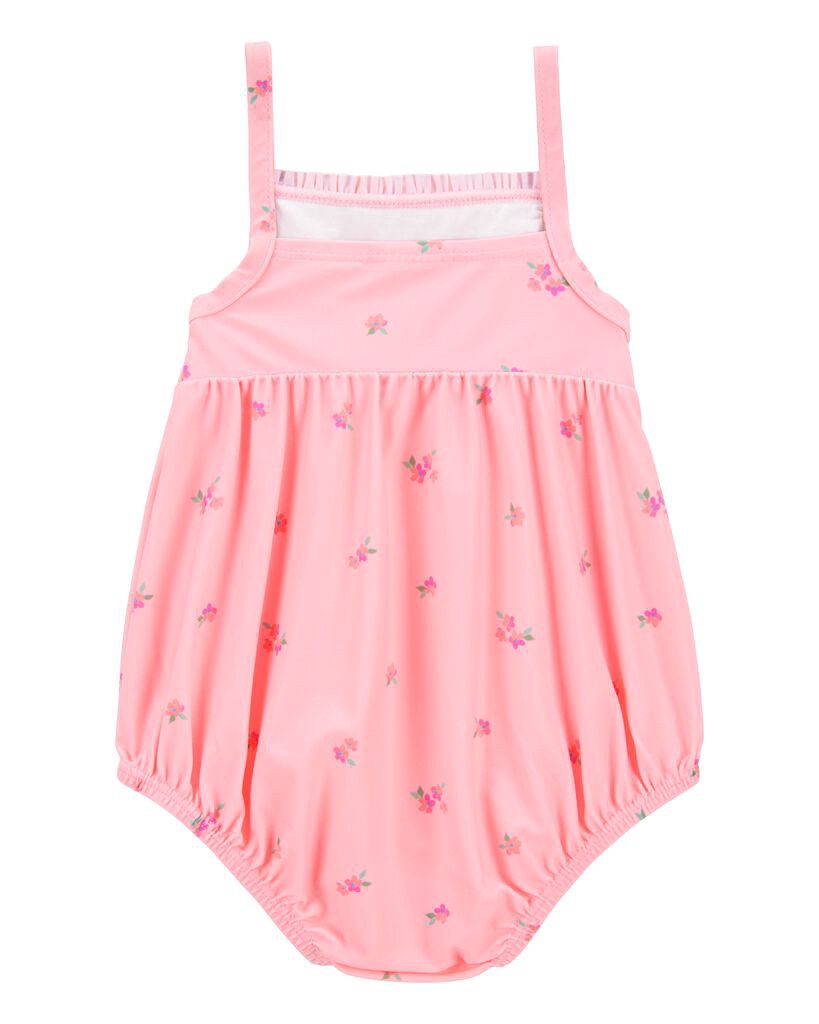 slide 2 of 4, Oshkosh Baby 1-Piece Floral Swimsuit Pink 12M, 1 ct