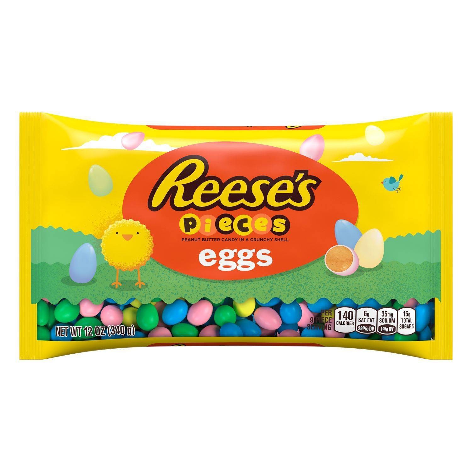 slide 1 of 2, Reese's Pieces Easter Peanut Butter Eggs, 12 oz