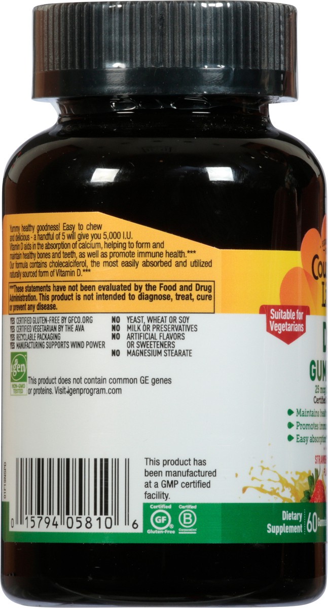 slide 4 of 14, Country Life D3 Gummies Strawberry & Orange, 60 ct