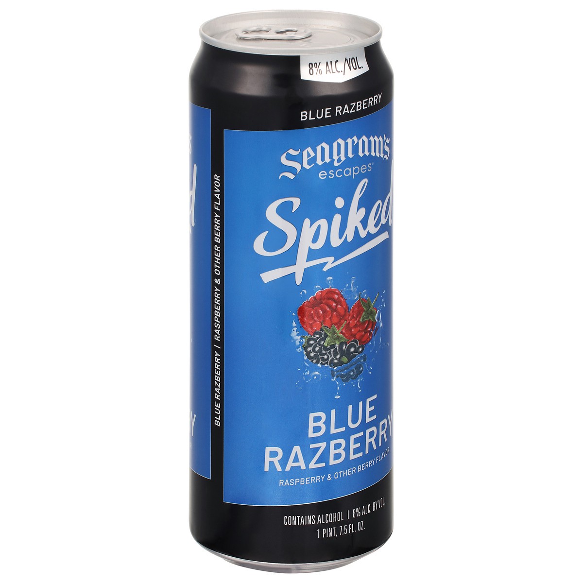 slide 5 of 11, Seagram's Seagrams Spiked Blue Razberry, 23.5 oz