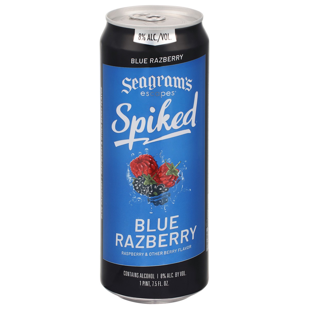 slide 1 of 11, Seagram's Seagrams Spiked Blue Razberry, 23.5 oz