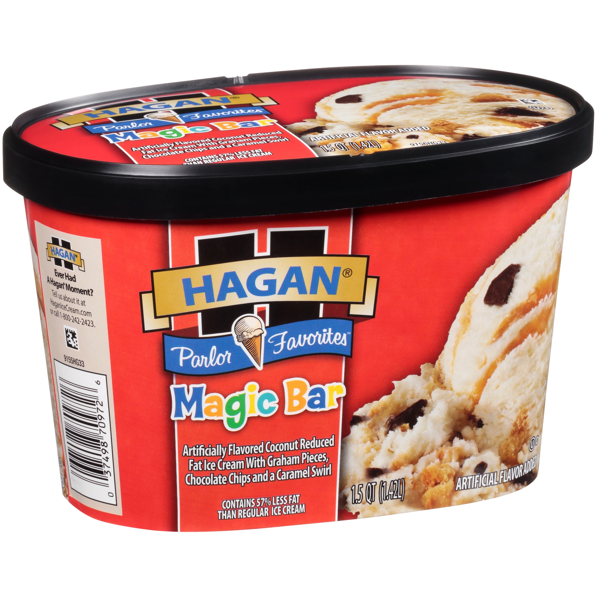 slide 2 of 7, Hagan Magic Bar Ice Cream, 1.5 qt