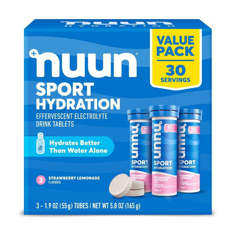 slide 1 of 5, nuun Hydration Sport Drink Dissolving Tablets - Strawberry Lemonade - 30ct, 30 ct