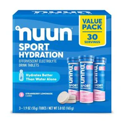 nuun Hydration Sport Drink Dissolving Tablets - Strawberry Lemonade - 30ct
