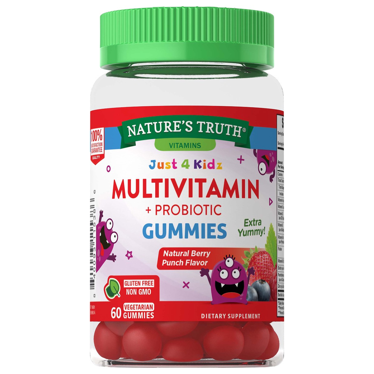 slide 1 of 5, Nature's Truth Just 4 Kidz Multivitamin + Probiotic Gummies, 60 ct