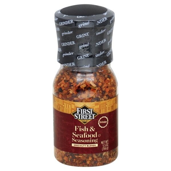 slide 1 of 1, First Street Fish & Seafood Seasoning Grinder, 5.5 oz