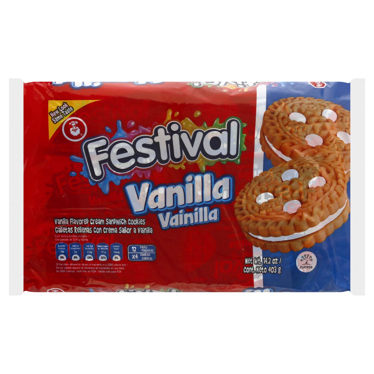 slide 13 of 13, Festival Noel Festival Vanilla Cookies In Bag, 14.21 oz