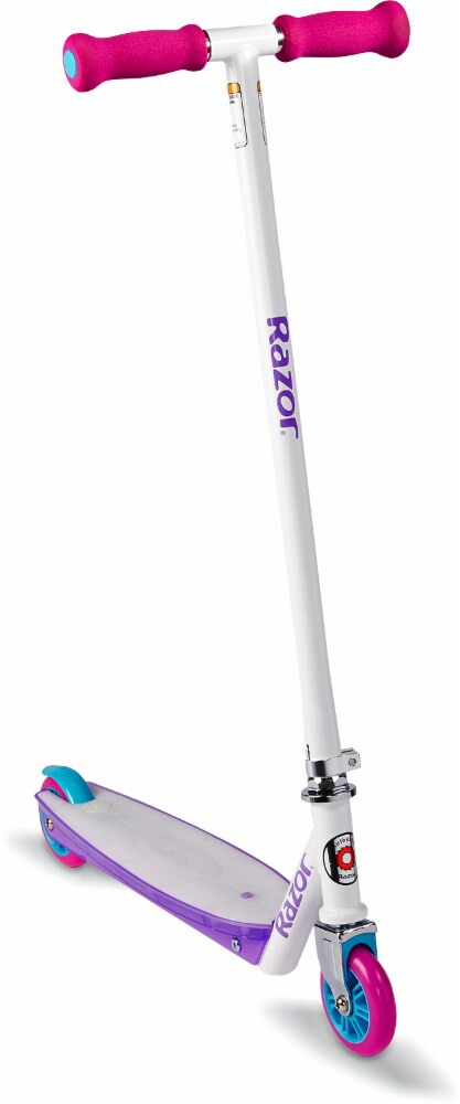 slide 1 of 4, Razor Party Pop Scooter - White/Pink/Purple, 23.5 in x 11 in x 32.9 in