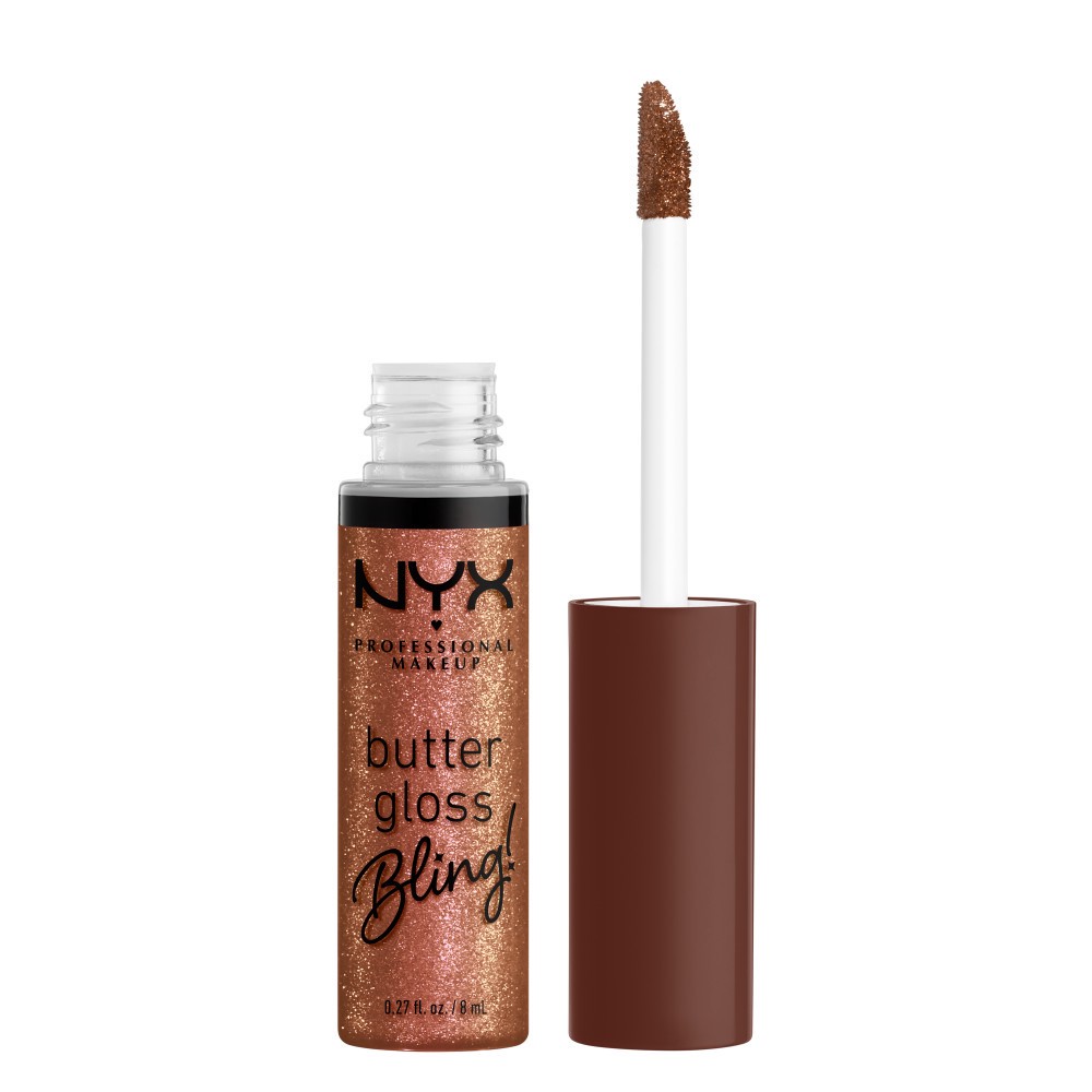 slide 1 of 9, NYX Professional Makeup Butter Gloss Bling Non Sticky Lip Gloss - 08 Hustla - 0.27 fl oz, 0.27 fl oz