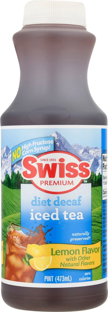 slide 6 of 14, Swiss Premium Diet Decaf Lemon Flavor Iced Tea - 1 pint, 1 pint