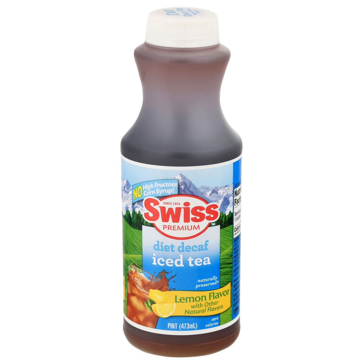 slide 14 of 14, Swiss Premium Diet Decaf Lemon Flavor Iced Tea - 1 pint, 1 pint