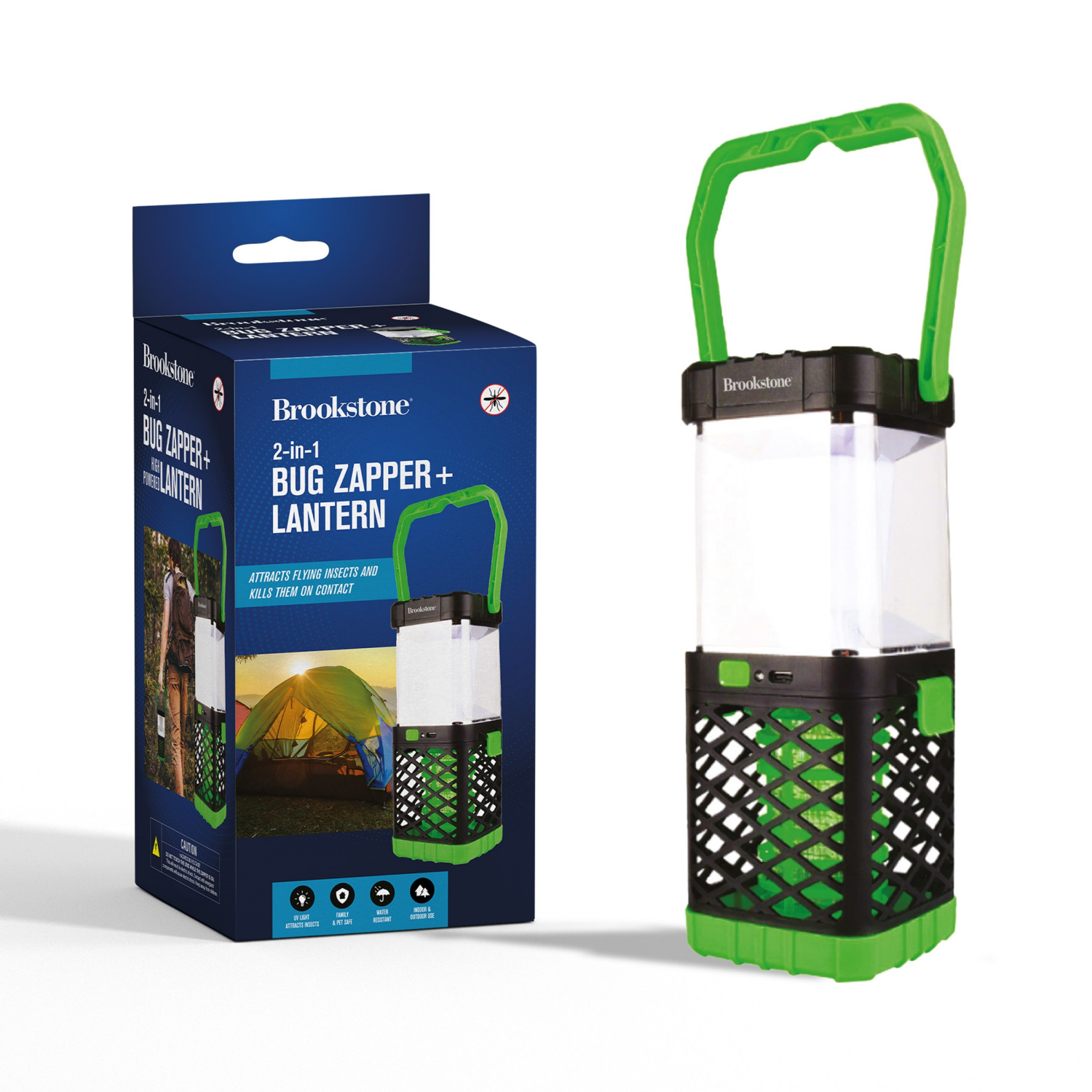 slide 1 of 1, Brookstone Bug Zapper and Hanging Lantern, 1 ct
