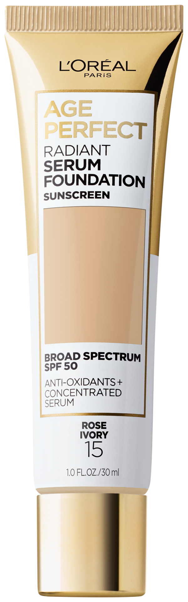 slide 1 of 7, L'Oreal Paris Age Perfect Radiant Serum Foundation with SPF 50 - 15 Rose Ivory - 1 fl oz, 1 oz