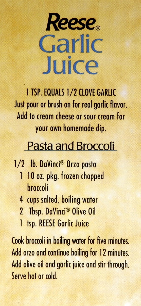 slide 5 of 5, Reese Garlic Juice 2 oz, 2 oz