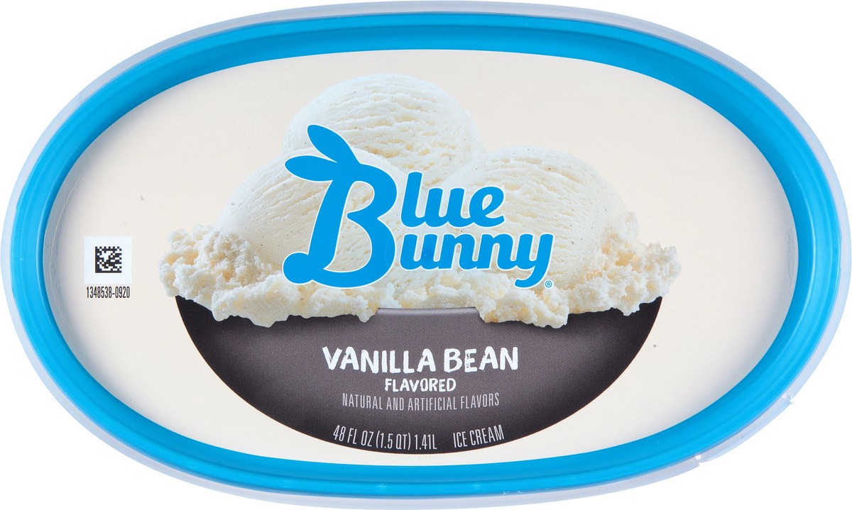 slide 9 of 9, Blue Bunny Premium Vanilla Bean Ice Cream, 48 fl oz, 48 fl oz