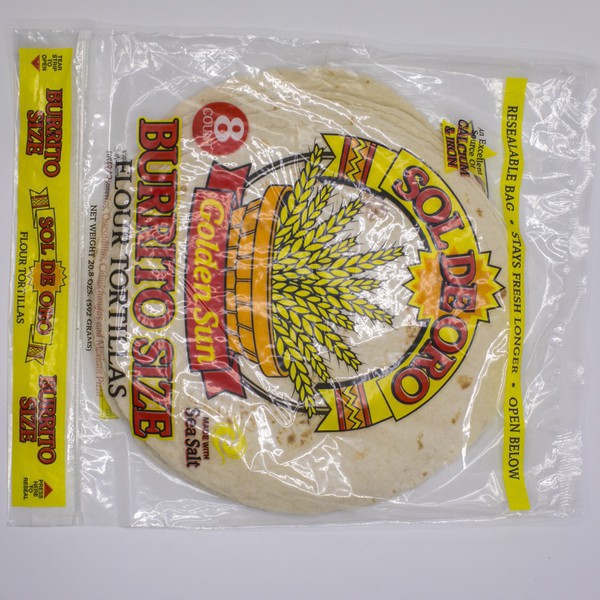 slide 1 of 1, Sol De Oro Burrito Tortillas, 20.8 oz