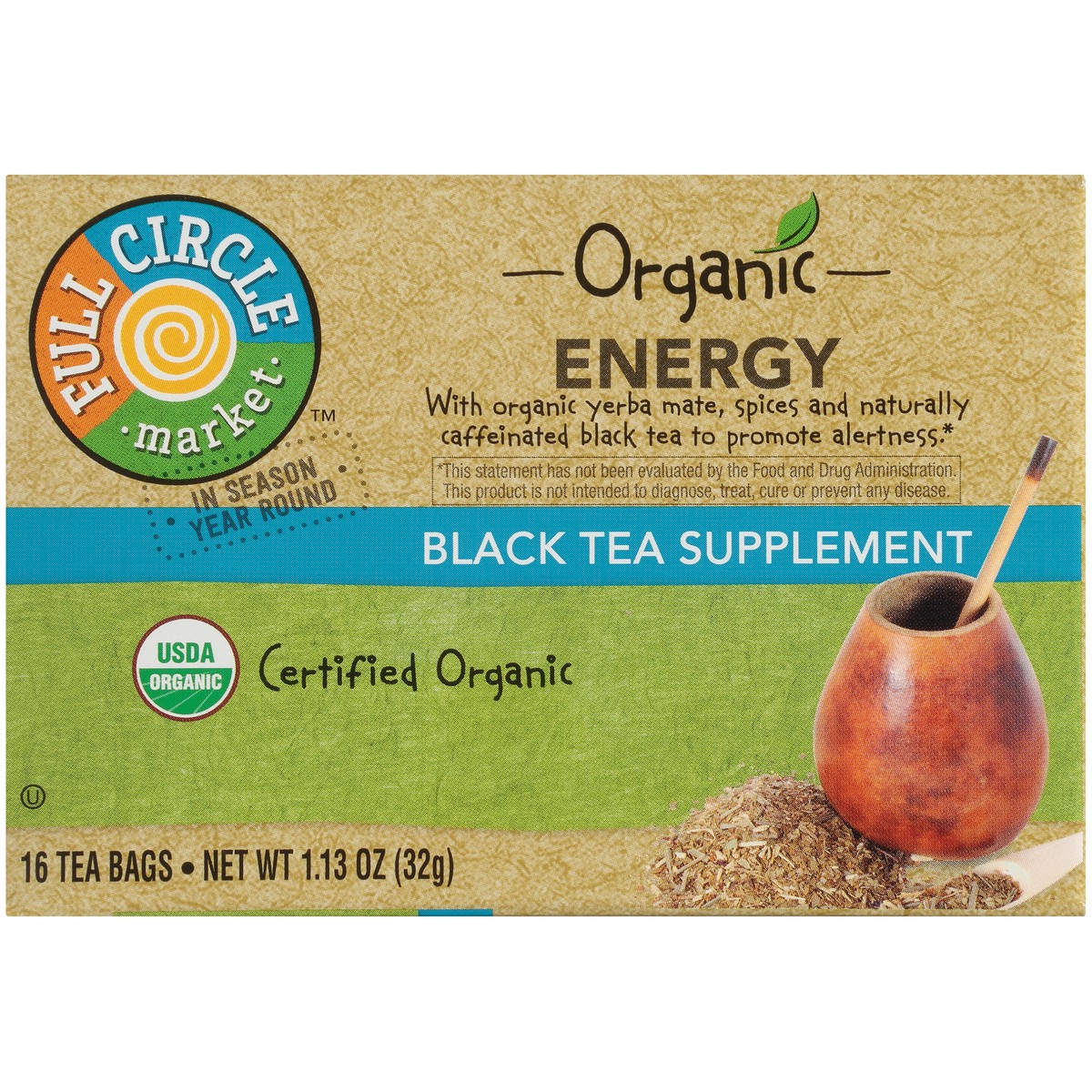 slide 3 of 12, Full Circle Market Tea Bags Functional Energy Organic - 1.13 oz, 1.13 oz