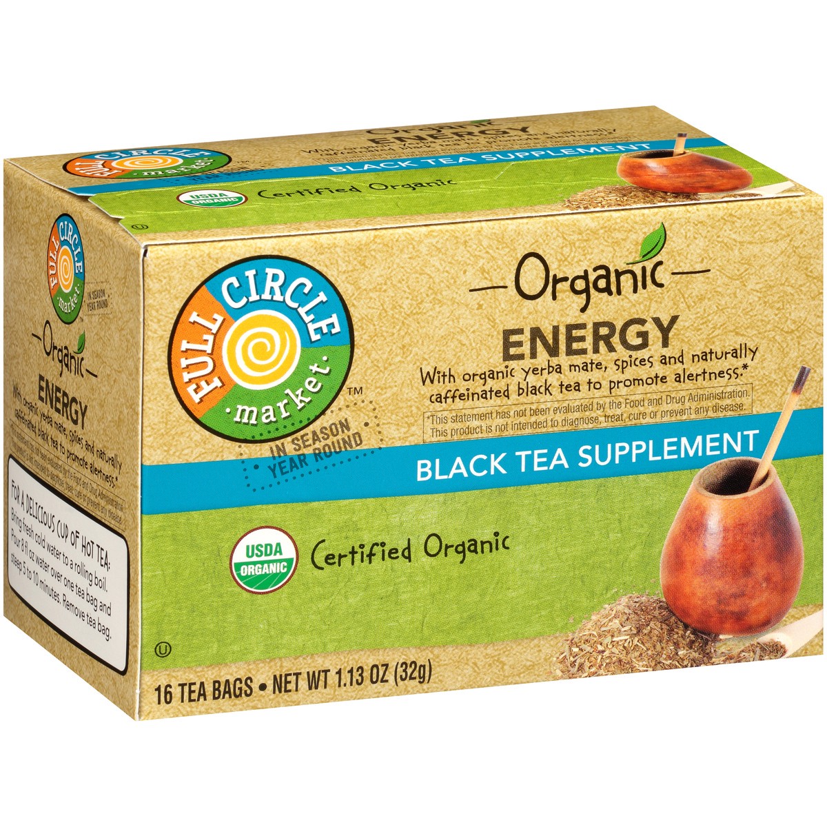 slide 9 of 12, Full Circle Market Tea Bags Functional Energy Organic - 1.13 oz, 1.13 oz