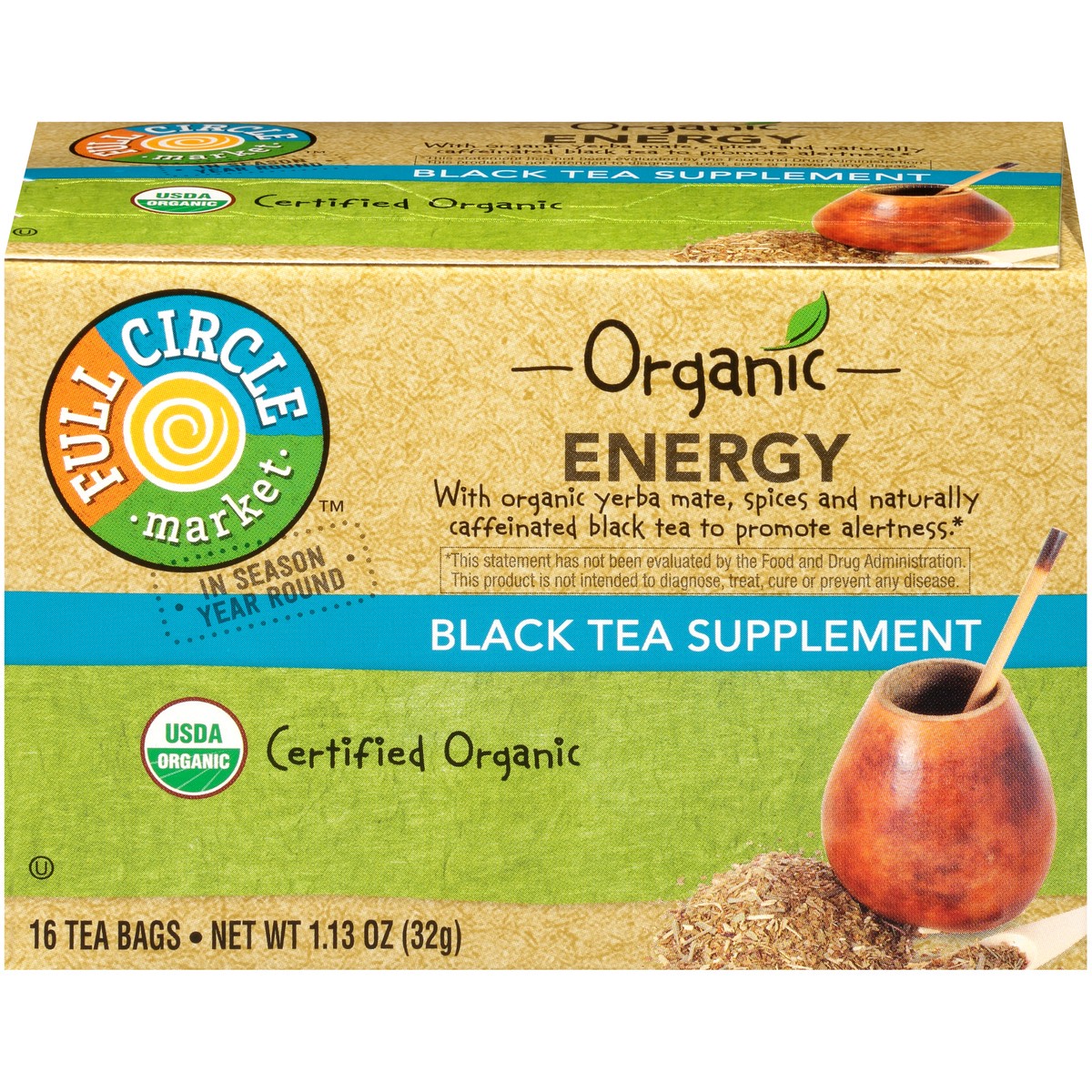 slide 1 of 12, Full Circle Market Tea Bags Functional Energy Organic - 1.13 oz, 1.13 oz