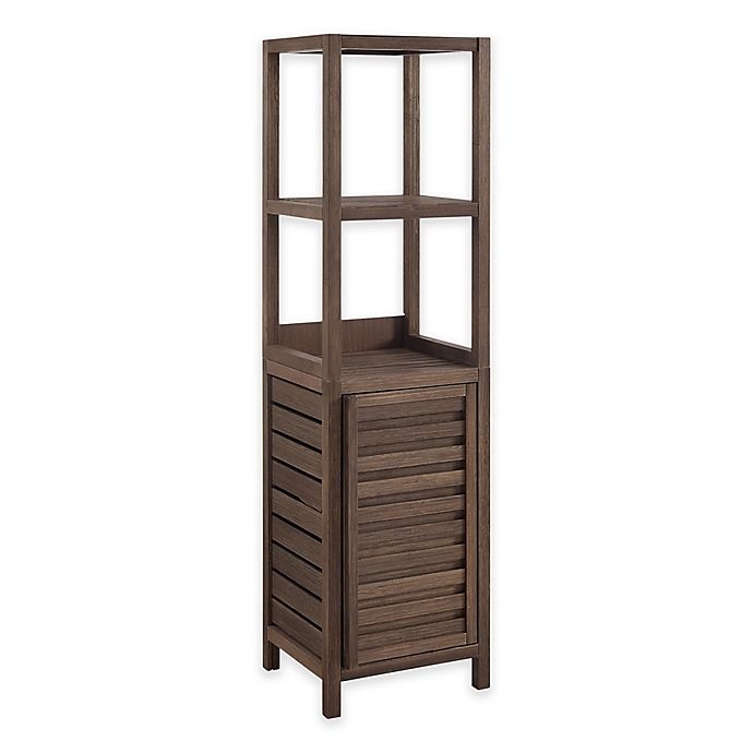 slide 1 of 1, Haven No Tools Bamboo Tower Cabinet - Mocha, 1 ct