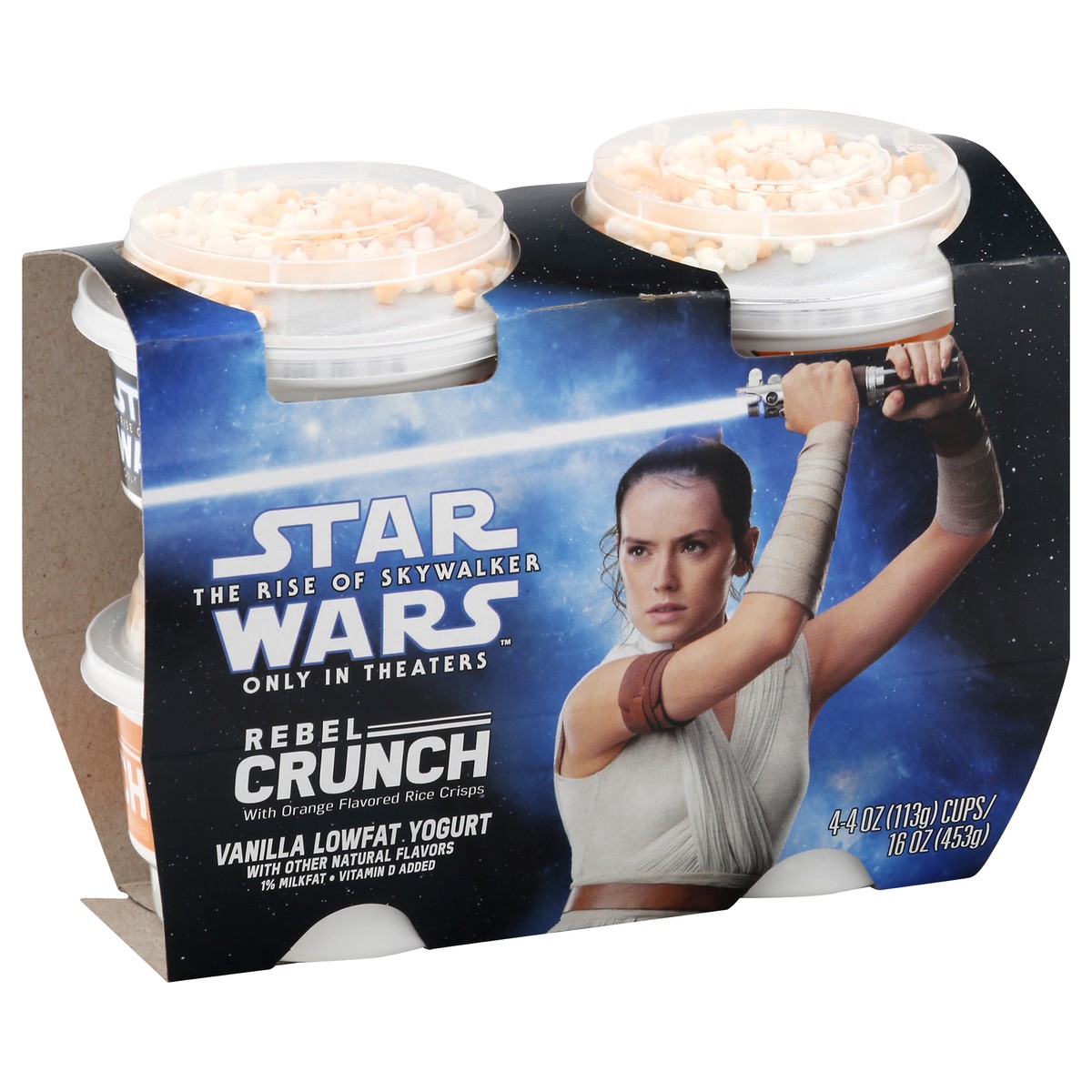 slide 8 of 13, Rebel Crunch 1% Milkfat Star Wars Rebel Crunch Lowfat Vanilla Yogurt 4 ea, 4 ct; 4 oz