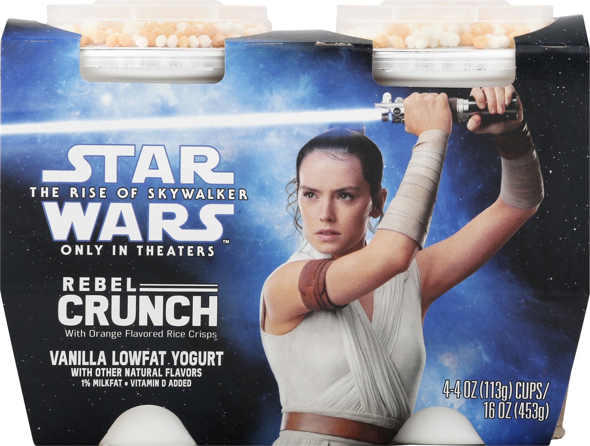 slide 10 of 13, Rebel Crunch 1% Milkfat Star Wars Rebel Crunch Lowfat Vanilla Yogurt 4 ea, 4 ct; 4 oz