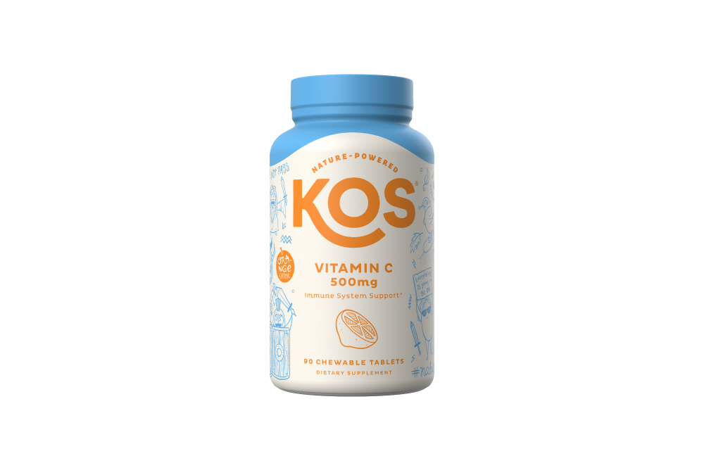 slide 1 of 1, Kos Vitamin C 500Mg Chewable Tablets, 90 ct