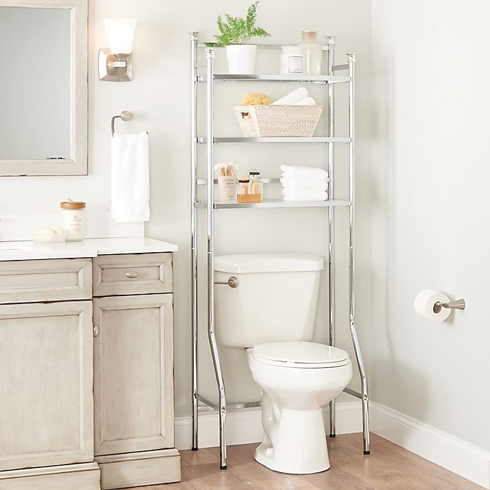 ORG 3Tier OvertheToilet Space Saver Chrome 1 ct Shipt