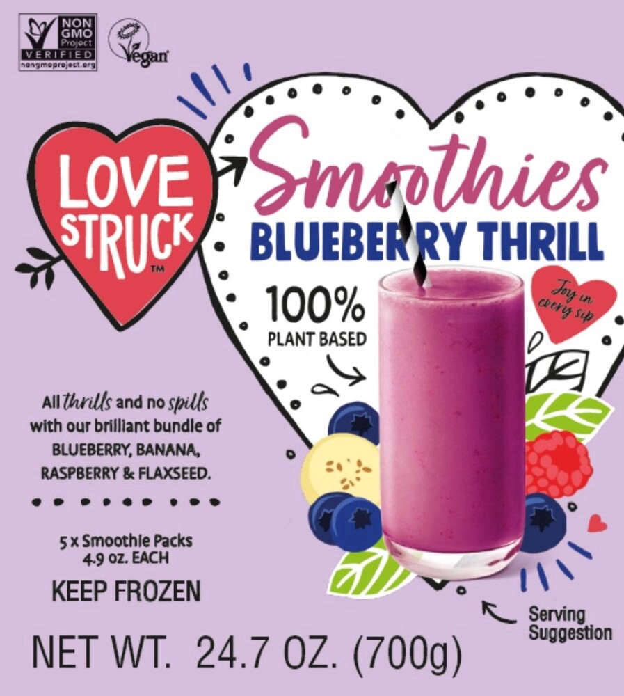 slide 1 of 1, Love Struck™ Smoothies Blueberry Thrill, 24.7 oz