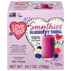 Love Struck Blueberry Thrill Smoothies - 5 x 4.9 oz Packs