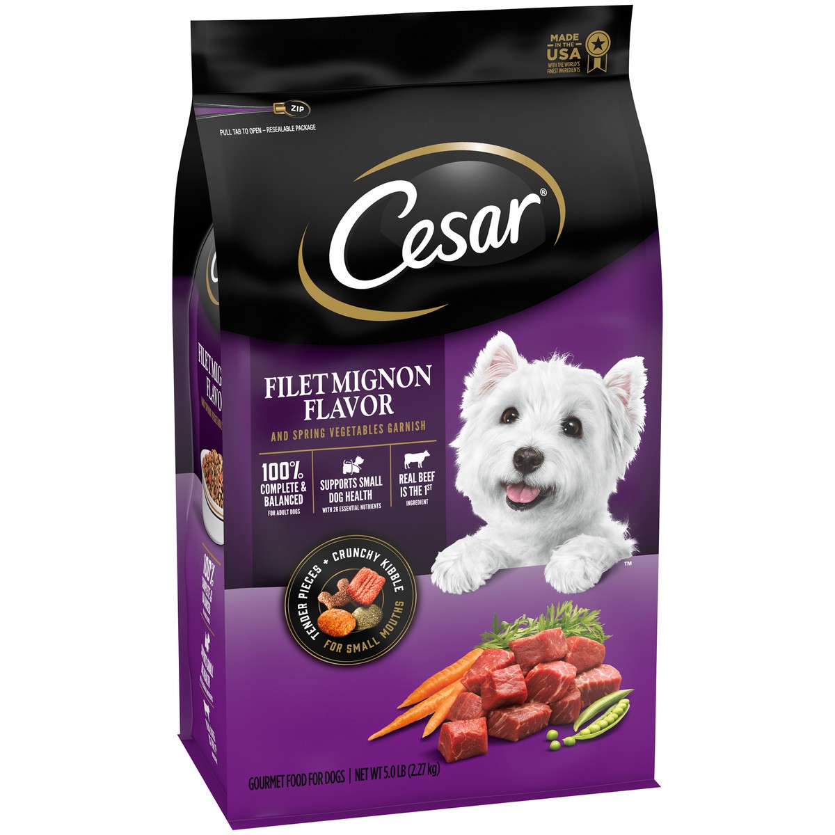 slide 4 of 9, Cesar Gourmet Filet Mignon Flavor Dog Food 5.0 lb, 5 lb