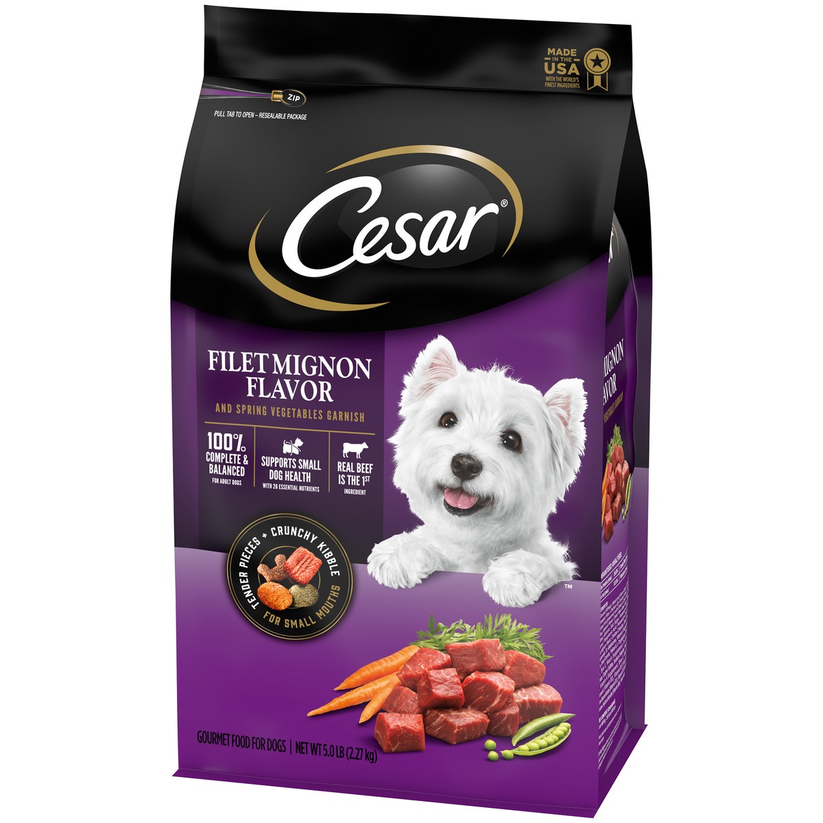 slide 5 of 9, Cesar Gourmet Filet Mignon Flavor Dog Food 5.0 lb, 5 lb