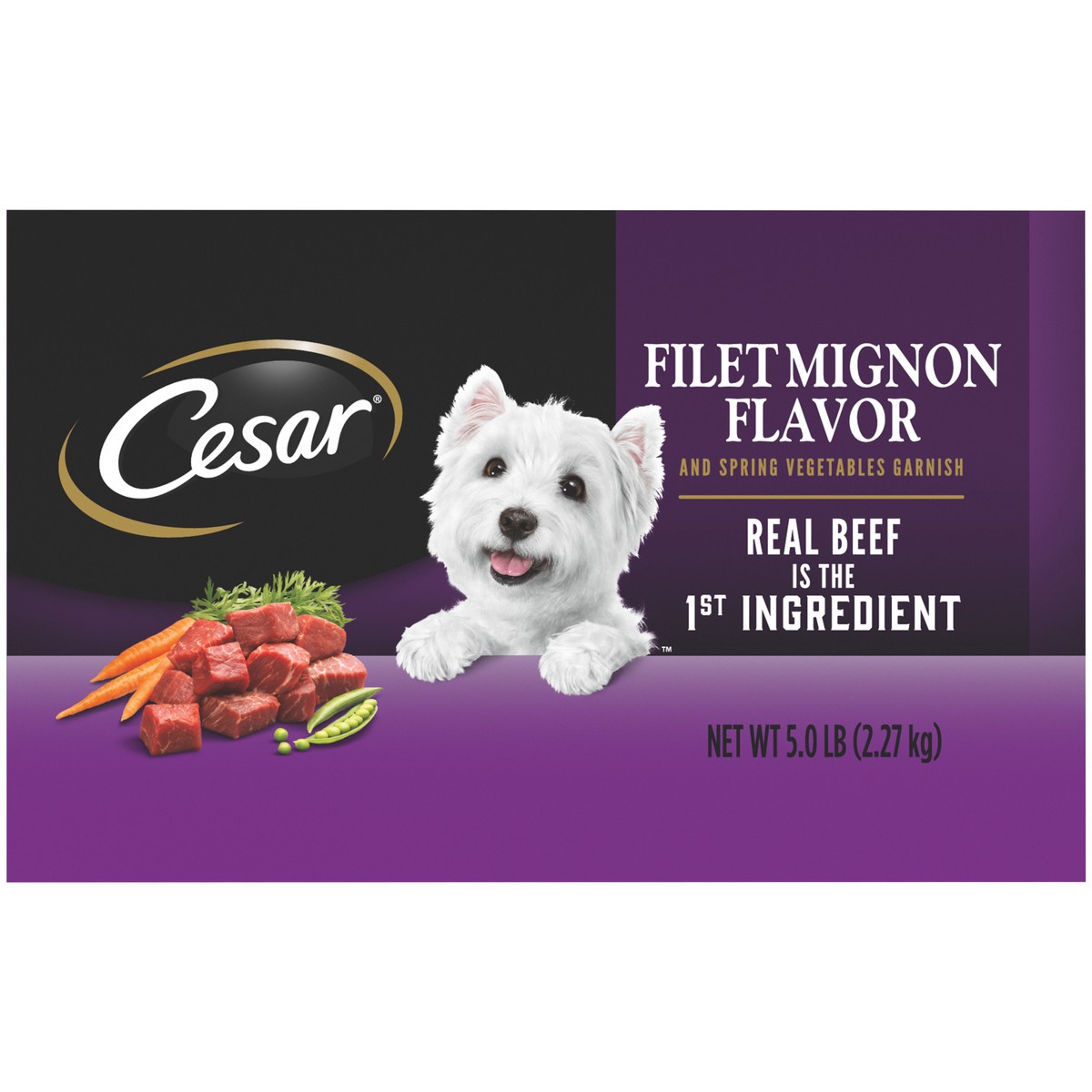 slide 7 of 9, Cesar Gourmet Filet Mignon Flavor Dog Food 5.0 lb, 5 lb